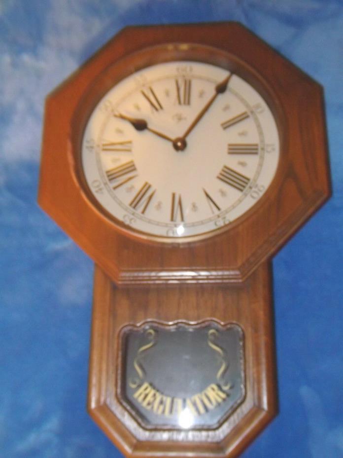 Vintage Elgin Pendilium Regulator Wall Clock  