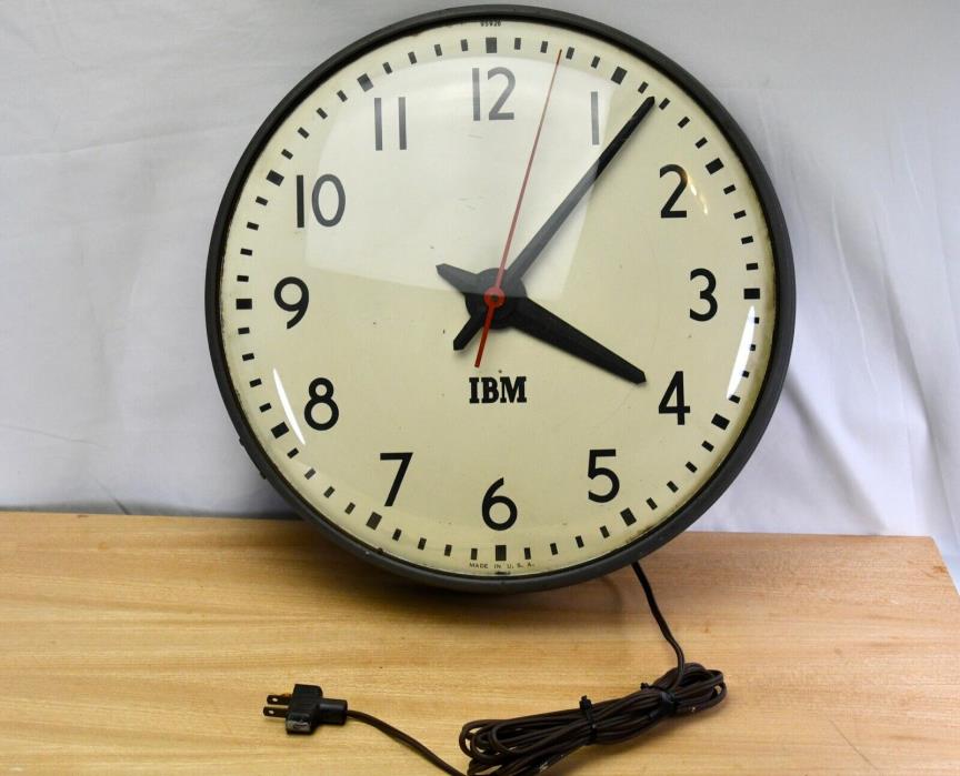 Vintage IBM School Clock 15