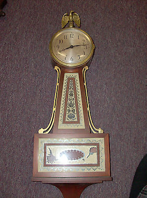 Vintage Large Seth Thomas Banjo Electric Wall  Clock  Model No# E505-000