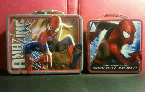 Spider-Man Metal Lunch Box Set of 2 Comic Book Accessory Gift Present