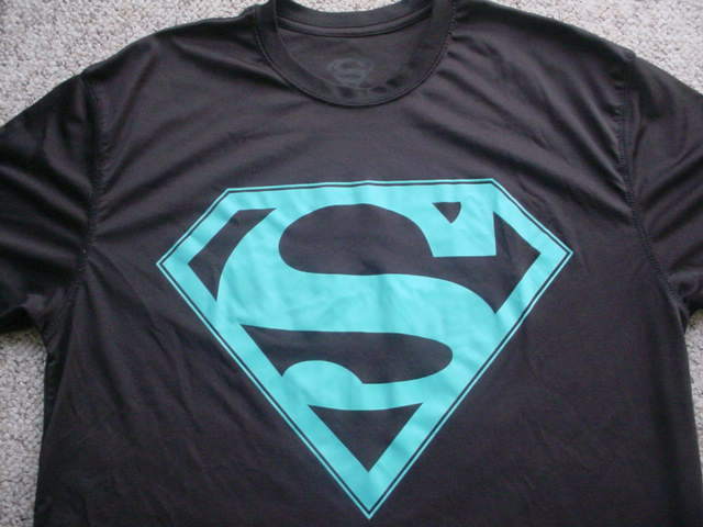 Superman shirt blue logo adult big medium