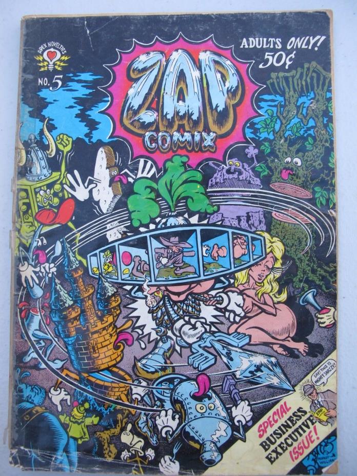 Zap Comix #5 SIGNED By Robert Williams Underground Comix 1st Printing R. Crumb