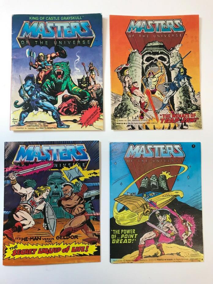 Vintage 1981-83 MOTU MINI COMICS #1  Lot of 4 - Complete - Excellent Condition