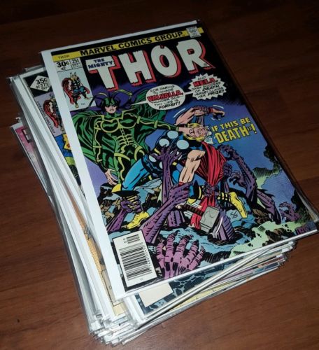 Marvel Thor lot 29 books, 251-477, new 1-3, Thor #1 autographed