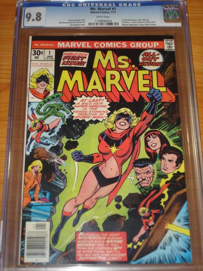 MS. MARVEL #1 - CGC 9.8 NM/MT (1st  Carol Danvers as Ms. Marvel ; White Pages)