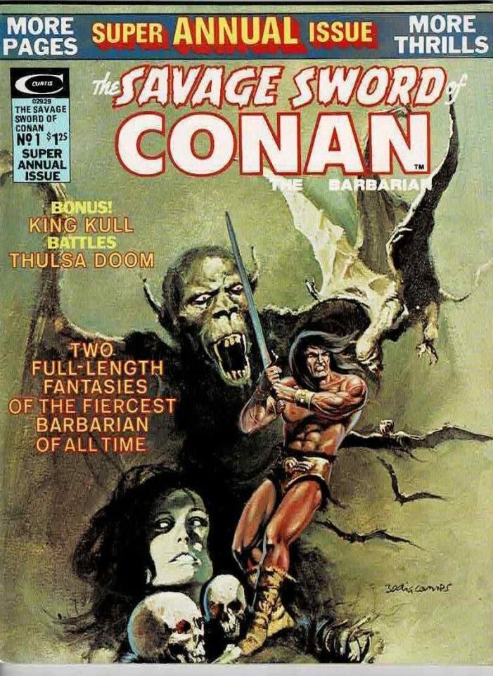 SAVAGE SWORD OF CONAN SUPER ANNUAL #1 (CONAN AND KING KULL) 1975 ISSUE