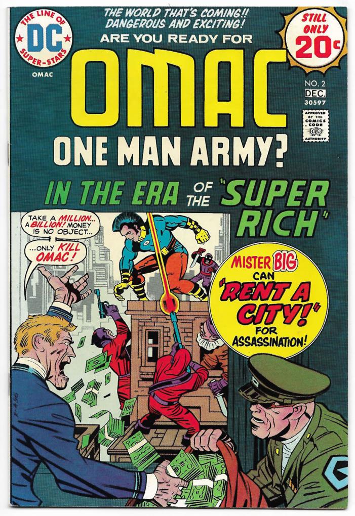 OMAC #2 (Nov-Dec 1974, DC Comics) Jack Kirby Cover, Story & Art