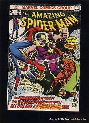 Amazing Spiderman 118 Marvel Comic Book 1972 VF+