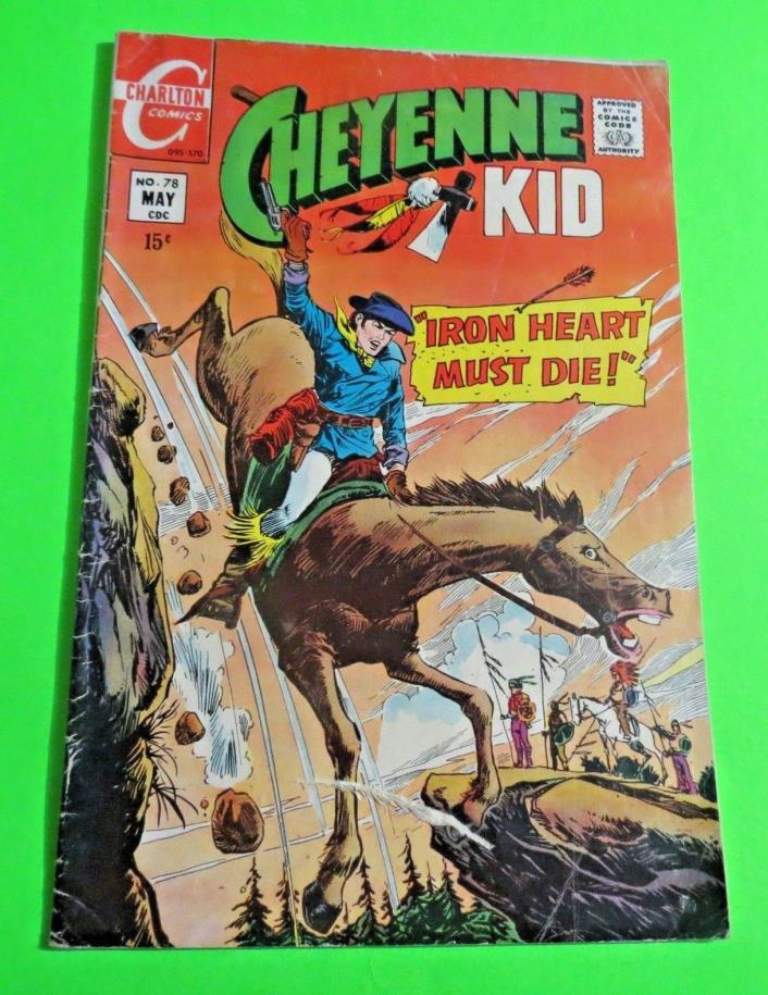 Cheyenne kid #78 Charlton Comics Bronze Age (1970) C2157