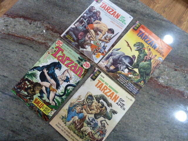 VINTAGE TARZAN  COMIC BOOK LOT. 4- MISC. DC COMICS AND GOLD KEY, 1964,70,72