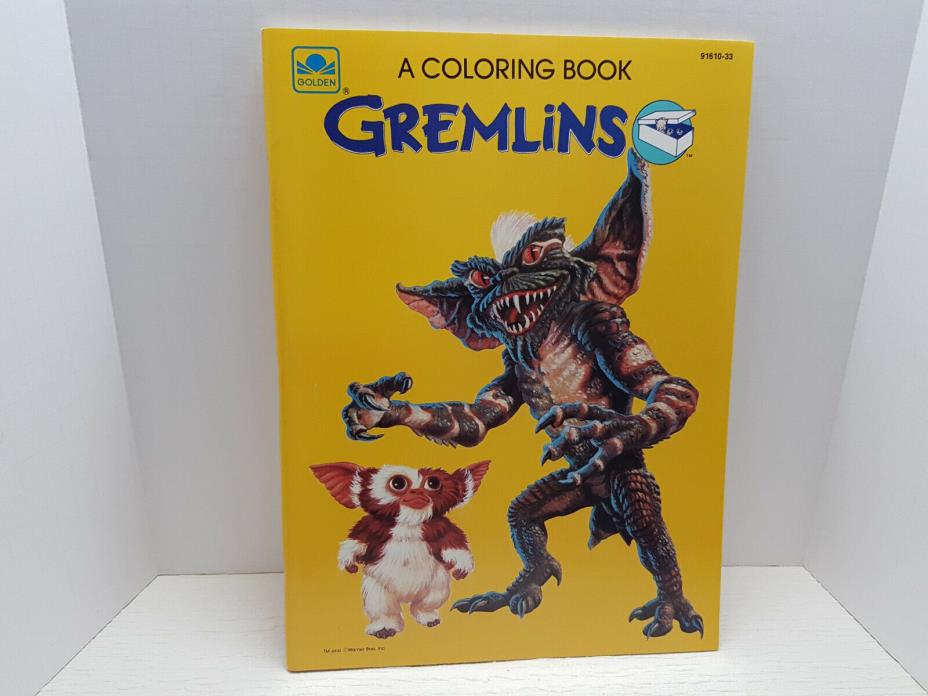 1984 GREMLINS Coloring Book Golden Warner Bros. NOS Whitman No Price Tag New