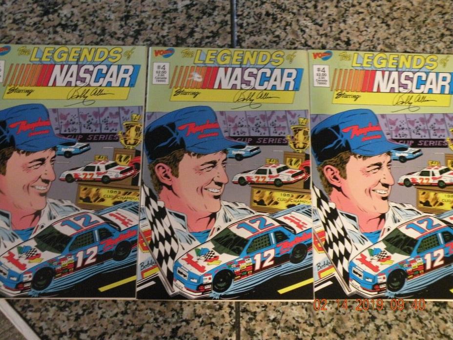 (3) Legends of Nascar Comics--starring Bobby Allison--1991