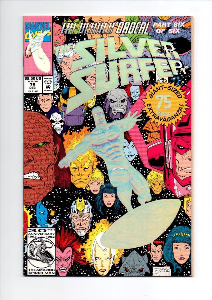 SILVER SURFER #75 NM 9.4 (12/92) 1ST PRINTING FOIL EMBOSSED COVER