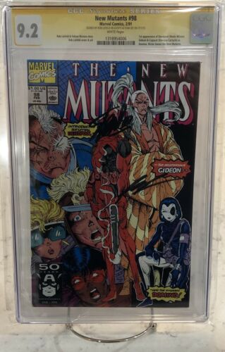 The New Mutants #98 CGC Comic Book 9.2 Signed Stan Lee Rob Liefield 1st Deadpool