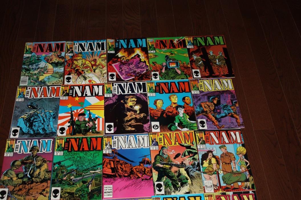 1986-1989 Marvel 25th Anniversary The Nam Comic Books Lot of 28 (M/NM CONDITION)