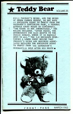 Teddy Bear 1980-Elvis Presley Fan Club Publication-pix-info-FN