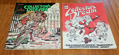 VINTAGE LOT OF 2 COLLECTORS DREAM COMIC MAGAZINE FAN ZINE 1 & 5 1978