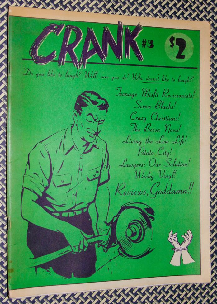 Vintage CRANK Zine No.3, Humor, Teenage Misfits, Potato City, Philadelphia