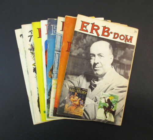 Lot Of 8 ERB-Dom Fanzine Magazines Vintage 1970s Edgar Rice Burroughs Tarzan