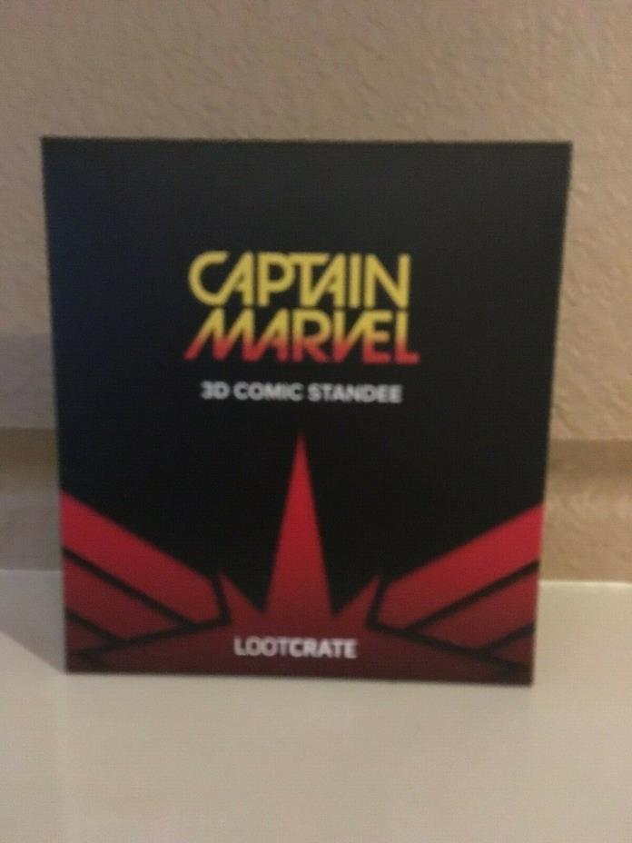 New in Sealed Box Lootcrate Exclusive Captain Marvel 3D Comic Standee 2019 17+