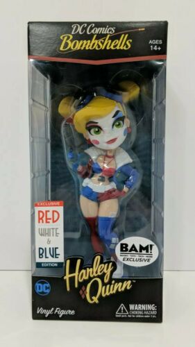 Cryptozoic DC Bombshells Harley Quinn Red White Blue BAM! Exclusive