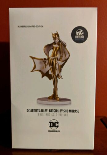 DC COLLECTIBLES ARTIST ALLEY BATGIRL WHITE AND GOLD VARIANT VINYL STATUE FIGURE