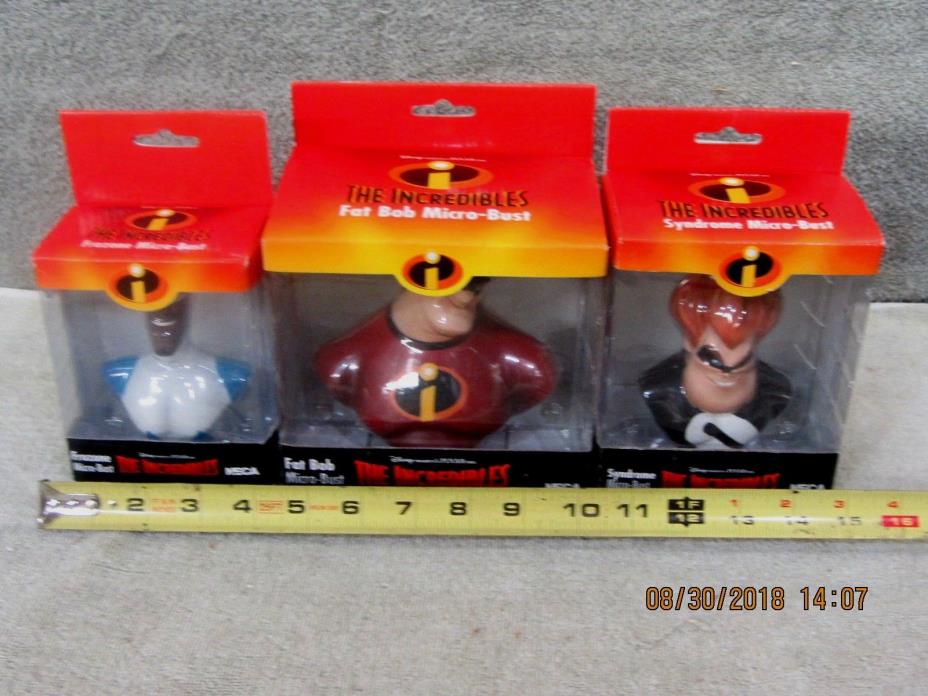 NECA  THE INCREDIBLES  - Mini Busts Set (3) #NEW, MR. INCRED.  SYDROME , FROZONE