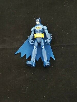 Vintage Blue Batman Action Figurine With Cape! Excellent Condition! Mattel!
