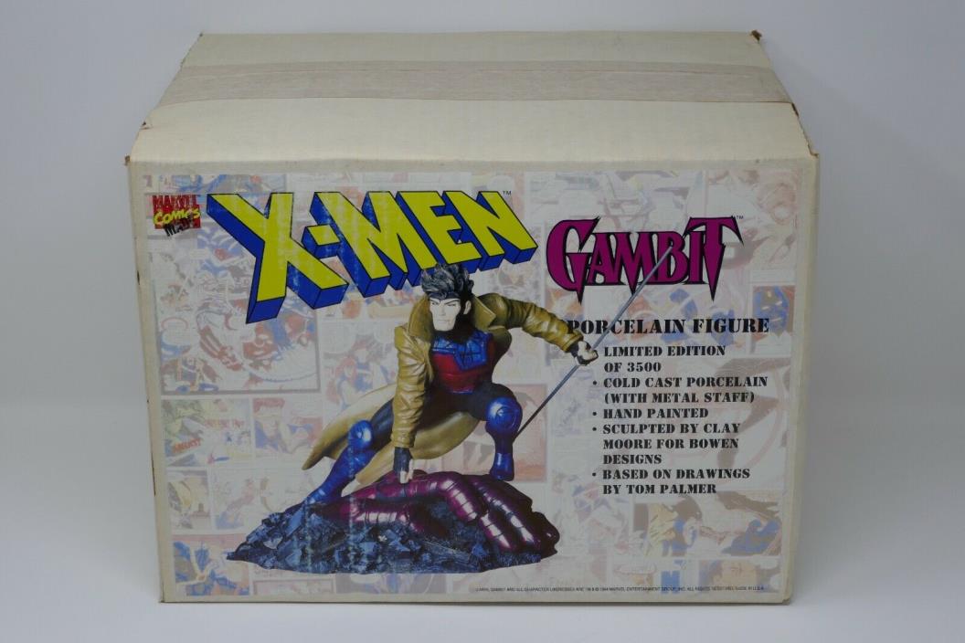 Marvel X-Men 1994 Sentinel Series Gambit Porcelain Figurine Statue SEALED