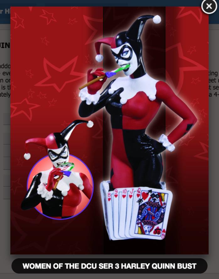 HARLEY QUINN BUST (WOMEN OF THE DCU SERIES 3) OF DC COMICS  (FACTORY SEALED,MIB)