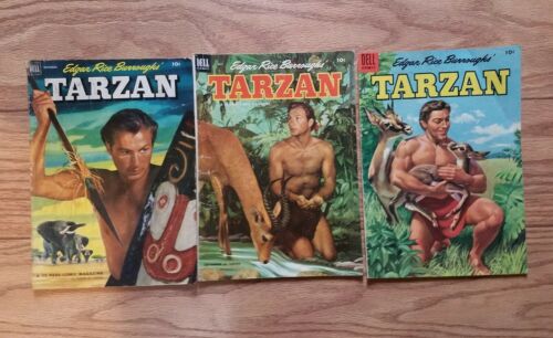 50s Tarzan Lot Of 3 - Dell Comics Golden Age 10 Cent Covers - #38, 44, 67
