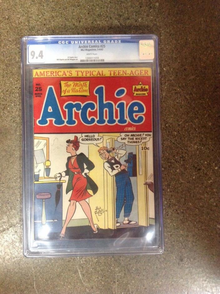 Archie Comics #25 CGC 9.4.  Highest graded! Next best grade is 9.0