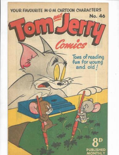 Tom & Jerry Comics #46 1950's Australian Fountain Pen Pogo Sticks  Cover!