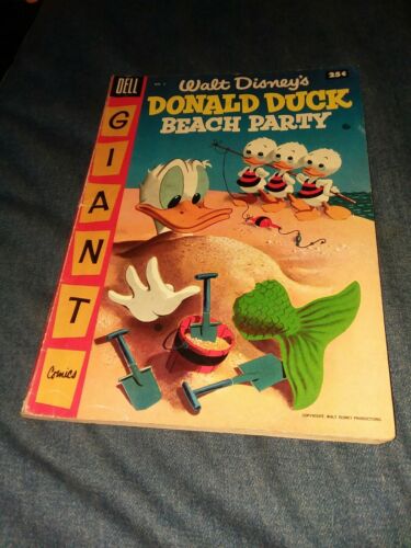Walt Disney Donald Duck Beach Party 2 dell giant comics 1955 uncle scrooge barks