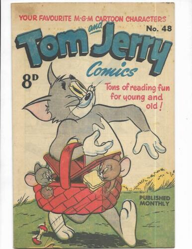 Tom & Jerry Comics #48 1950's Australian Picnic Basket Cover!