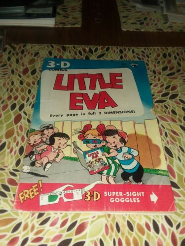 3-D Comics LITTLE EVA #1 St John 1953  Publishing with Glasses! Golden age humor