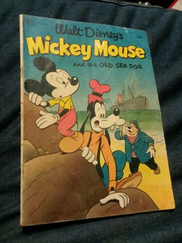 Walt Disney's MICKEY MOUSE And The OLD SEA DOG four color #411 Dell comics 1952