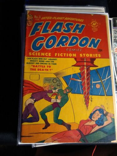 FLASH GORDON #3 HARVEY COMICS February 1951 Readers Copy Free Shipping