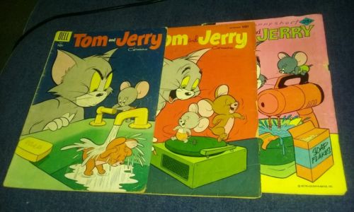 Tom and jerry 132 170 301 dell gold key silver golden age comics lot run cartoon