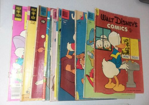 Walt Disney's Comics And Stories 10 Issue Golden silver Age Lot carl barks art
