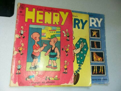 Carl Anderson's Henry 14 51 53 Dell Golden Age Comics Lot Run Set Collection