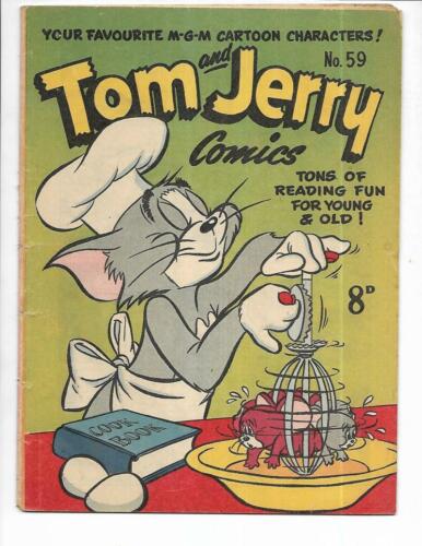 Tom & Jerry Comics #59 1950's Australian Egg Beater Cover!