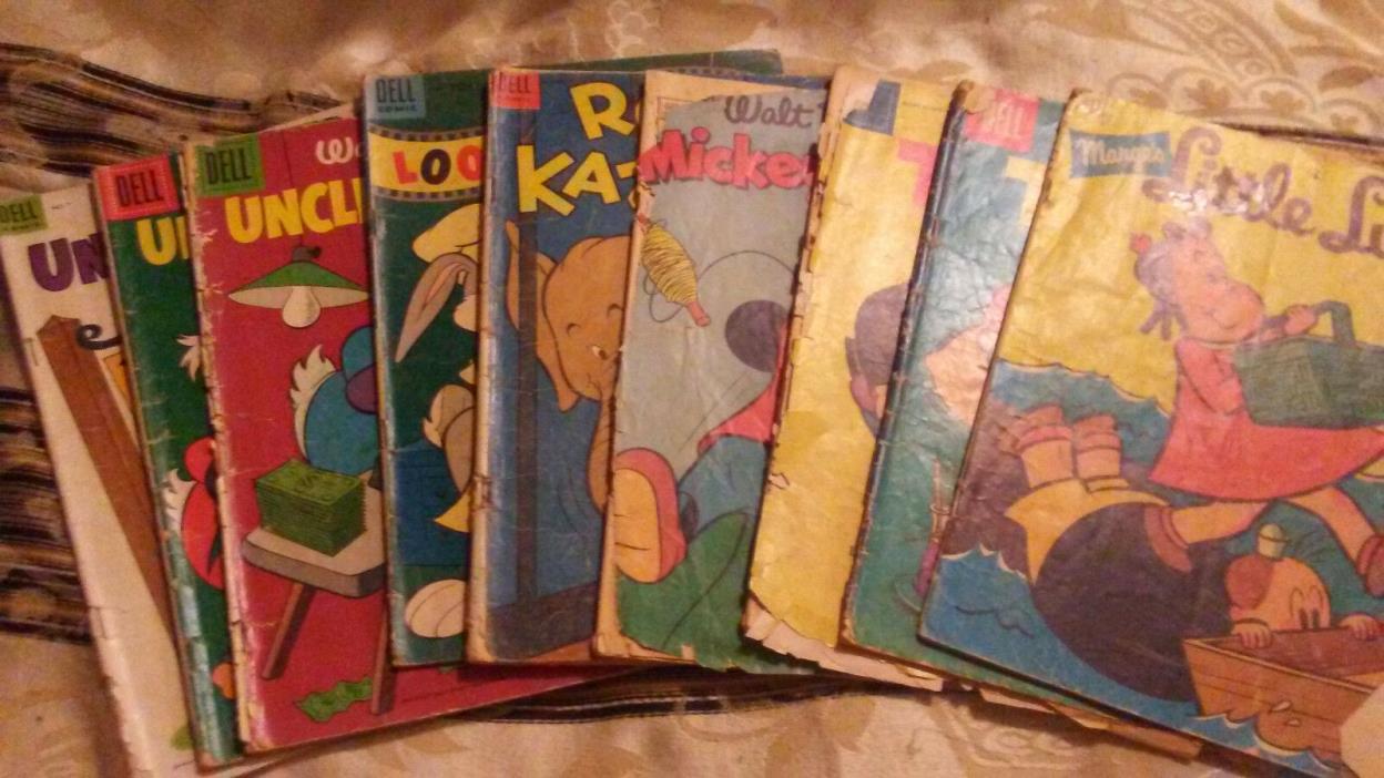lot of 10 dell comic books these are low grade from 1953
