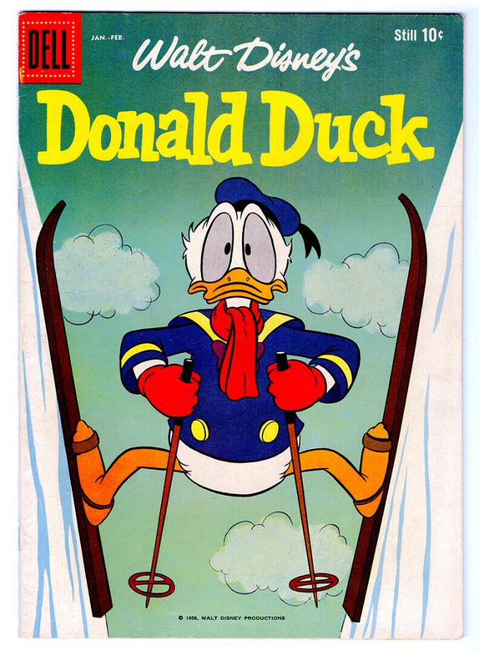 Walt Disney's DONALD DUCK #63 in VF+ a DELL 1959 Golden Age comic
