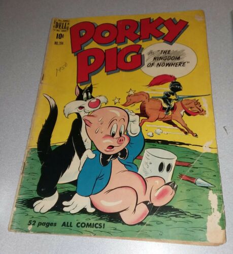 PORKY PIG #284 dell comics 1950 four color Golden Age funny animal lot run movie