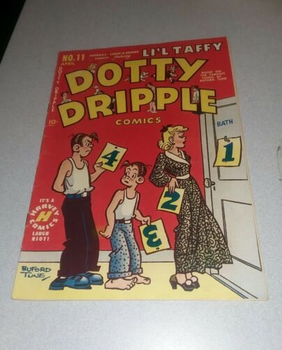 DOTTY DRIPPLE COMICS #11 harvey 1950 BUFORD TUNE NEWSPAPER ART Fn golden age