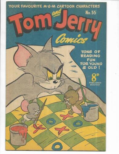 Tom & Jerry Comics #55 1950's Australian Tic-Tack-Toe Cover