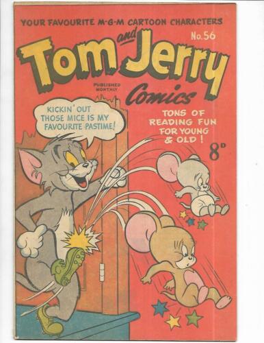 Tom & Jerry Comics #56 1950's Australian Kicking Out Mice Cover