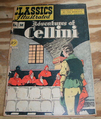 Classic Comics #38 Adventures of Cellini fair 1.5
