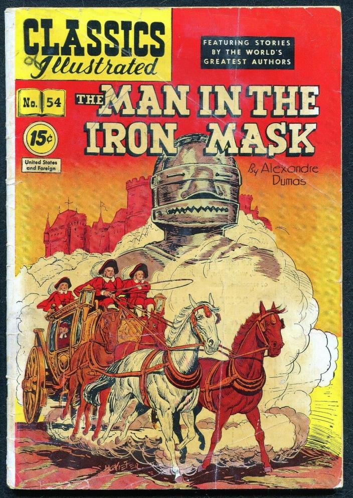 Classics Illustrated - The Man In The Iron Mask, #54 - HRN 93 - VG